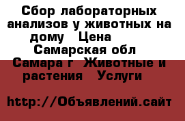 Сбор лабораторных анализов у животных на дому › Цена ­ 500 - Самарская обл., Самара г. Животные и растения » Услуги   